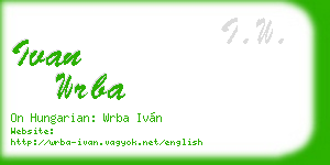 ivan wrba business card